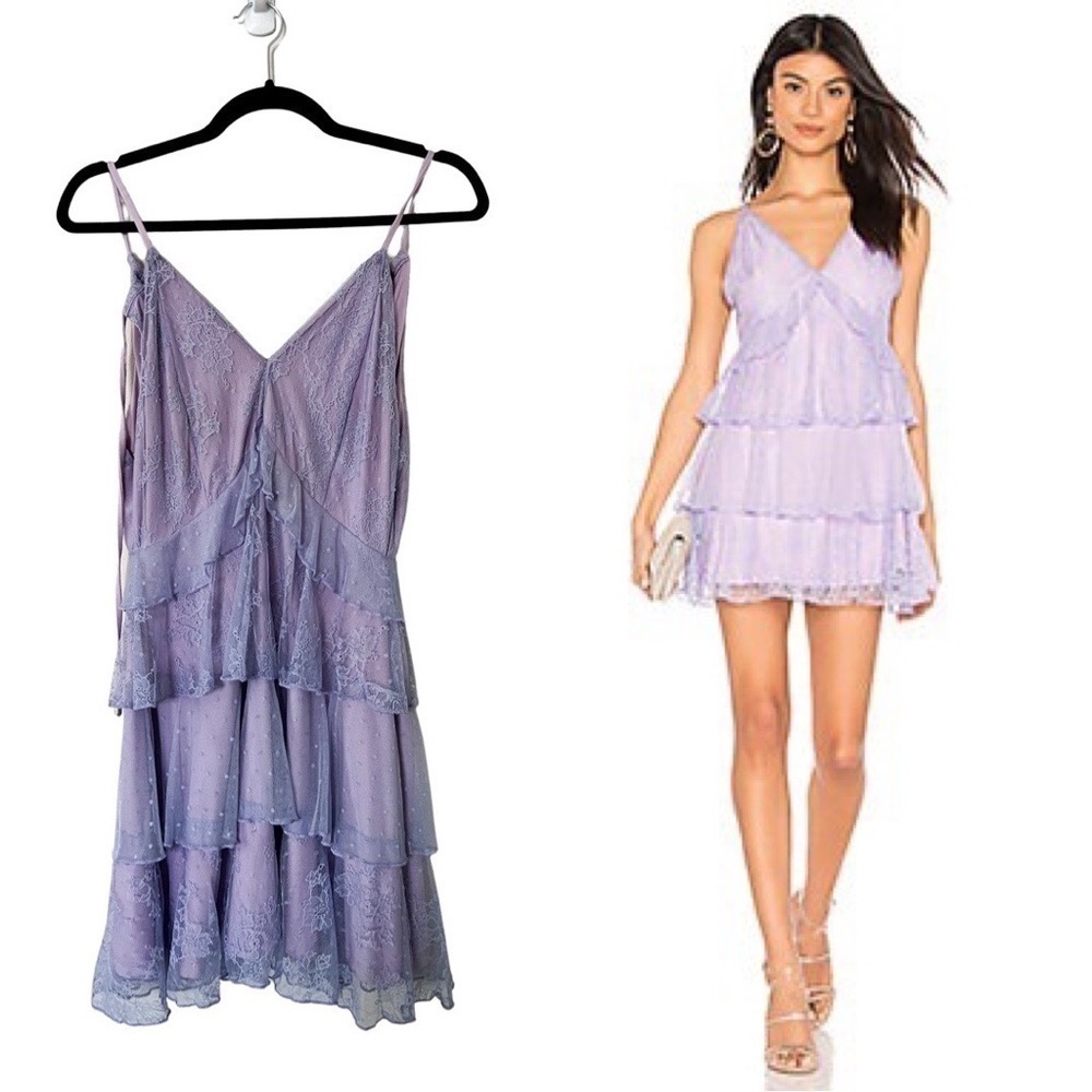 MAJORELLE Nylah Mini Dress in Amethyst Purple Sz S